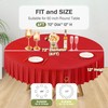 Party Talk 4 Pack Red Spandex Round Tablecloths, 72 inch,