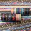 YUBX Skinny Galaxy Washi Tape Set 30 Rolls Gold Foil