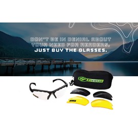 SSP Eyewear Denial Bottom Bifocal Shatterproof Shooting Glasses Replacement Lenses, 1.50 Magnification, Clear