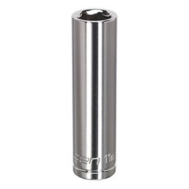 Sealey S0589 WallDrive Socket, 3/8" Square Drive, 11mm Deep , Red