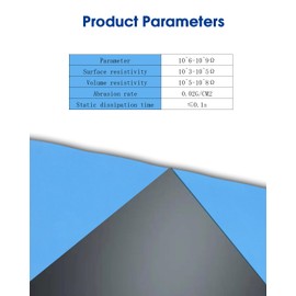 Anti Static Mat for Pc ESD Mat: 17"X25" Soldering Table Mat Kit Computer Electronics Repair- Heat Resistant Static Mat（Blue）