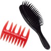 Bablo Pomade Mesh Comb (Red) & Hair Brush Set of