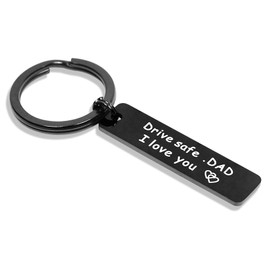 Elechobby Drive Safe Keychain for Dad I Love You keychains for Uncle Gifts for Grandpa, Medium
