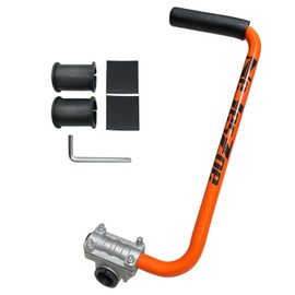 Ergonomic Trimmer Grip for Weed Wackers Extension Handle, String Trimmer Handle Lawn Trimmer Handle Grip with Bracket Clamp for String Trimmer, Lawn Care, Landscaping (Orange Black)