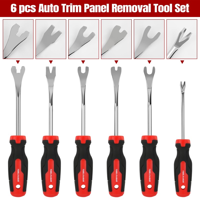TOOLEAGUE 6Pcs Auto Upholstery Trim Panel Removal Tool Set,Car Trim