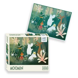 Barbo Toys - Moomin Puzzle Green Art - Moomin Puzzle 1000 Pieces - Puzzle for Adults with Illustrations from the Moomin Valley - Colourful Pictures of the Moomin Troll - Great Gift 70 cm x 50 cm