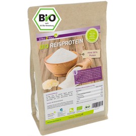 Organic Rice Protein 1 kg – Eco Cultivation – Minimum 80% Protein – Protein – Gluten Free – 1000 g – Premium Quality