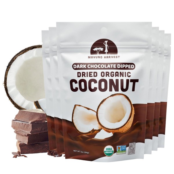 Mavuno Harvest Organic Chocolate Covered Coconut - Organic Dried Coconut