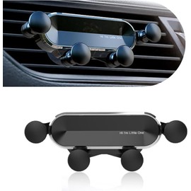 Shakas Car Air Vent Phone Holder, Anti-shaking Anti-slip Adjustable Angle Navigation Bracket, Auto-locking Mute Design One-handed Pick and Place Portable Bracket, Universal for Cars Trucks (Black)