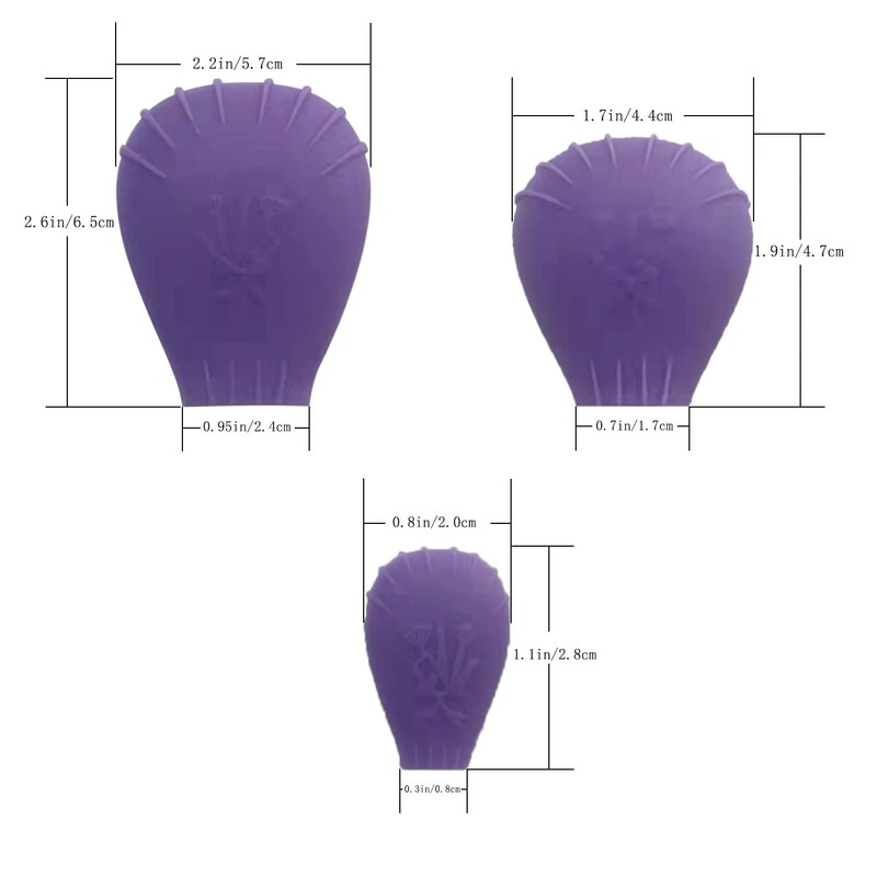 LORMAY 4 Fundas De Silicona Para Brochas De Maquillaje, Burbujas