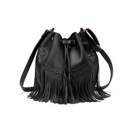 Gladdon Leather Bucket Bags for Women Crossbody Purses Ladies Shoulder Handbags Black