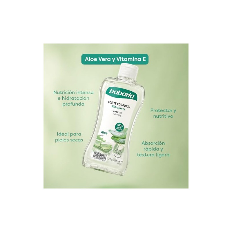 Babaria Naturals Aloe Vera Luxurious Body Cream 400ml by Babaria
