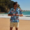 Lussues Nee Dachshund Hawaiian Shirt for Men,Button Down Beach Casual