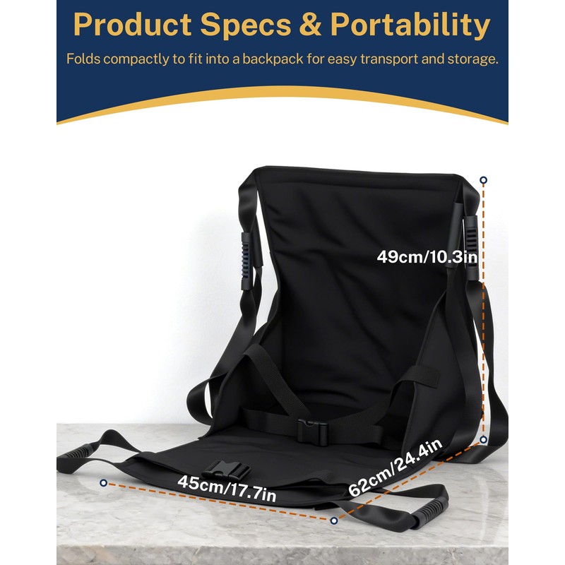 Wheelchair Transfer Sling, Patient Lift Sling with Handles, Portable Mobility