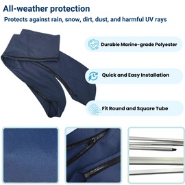Savvycraft Bimini Top Storage Boot 91"-96" Width Navy Color, Waterproof UV Protection Bimini Top Replacement Boot, Fit Round and Square Tube