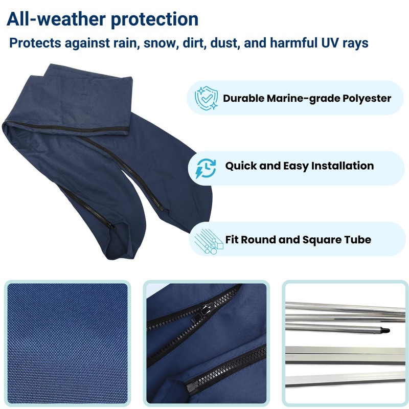 Savvycraft Bimini Top Storage Boot 91"-96" Width Navy Color, Waterproof