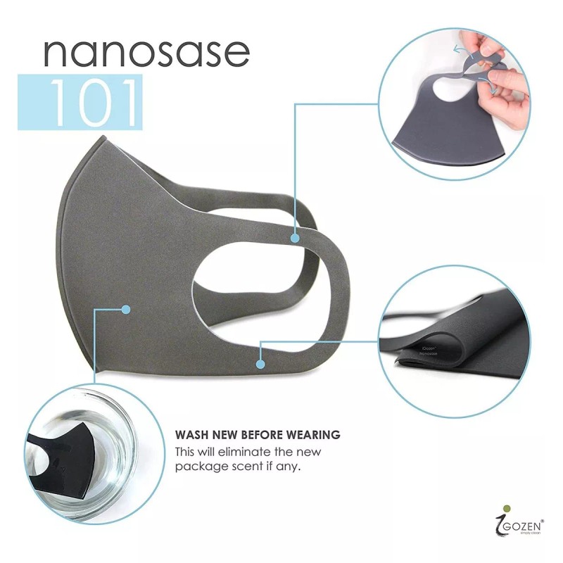 Igozen 5 Pack Unisex Kids Face Masks Nanosase G Sports