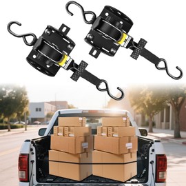 DEWHONETE Retractable Ratchet Strap Compatible with 2022-2025 Ford Maverick, Truck Bed Luggage Cargo Auto Retracting Ratchet Tie Down Straps Accessories 2Pcs