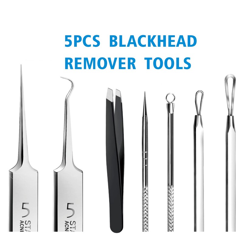 Blackhead Remover Pimple Popper Tool Kit - (5 Piece Kit)