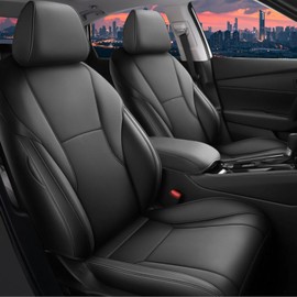 TTX LIGHTING Custom Fit for Honda Accord Seat Covers 2023 2024 2025 Full Set Waterproof Faux Leather Automotive Seat Covers Compatible Airbag Car Seat Protector(5 Seat Black)