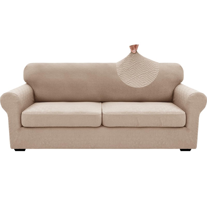 XINEAGE 3-Piece Stretch Sofa Cover, Washable Couch Covers for Dog