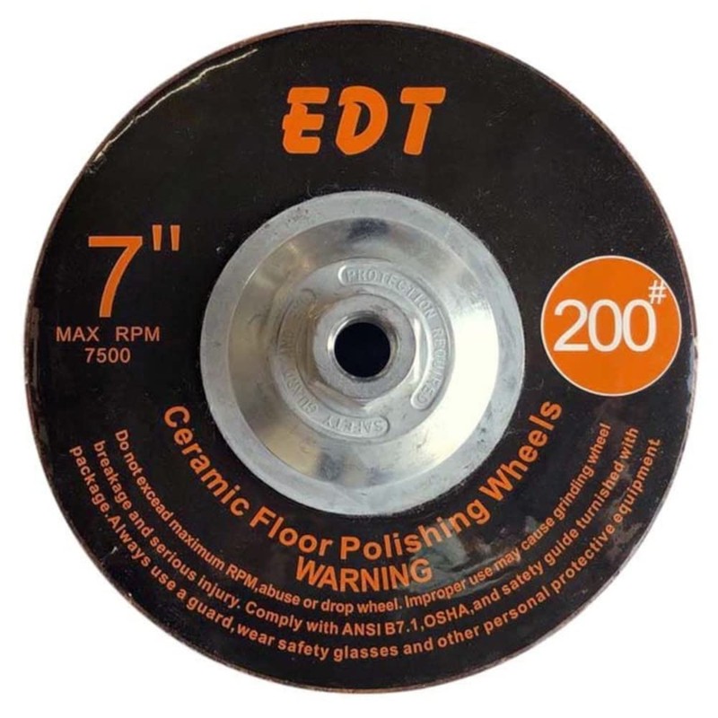 7" Transitional Ceramic Grinding Wheels for Concrete Polishing, #200 Grit,