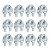 sourcing map 12 Pcs M8 Steel Wire Rope Clip Clamps,