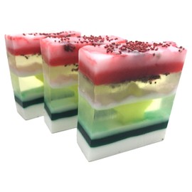 Red clover tea scrub with Strawberry seeds, glycerin soap 5 oz