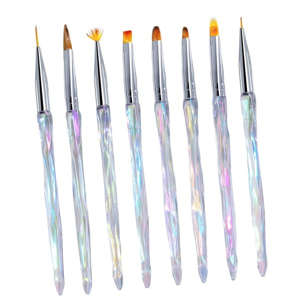 PACKOVE 8Pcs Manicure Nail Art Pens Nail Dotting and Painting