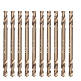 VALYRIANTOOL 9/64" Cobalt Drill Bits(10PCS), M35 HSSCO High Speed Steel Double Ends Stubby Body Twist Drill Bit Set for Hardened Metal, Stainless Steel, Cast Iron, Plastic and Wood