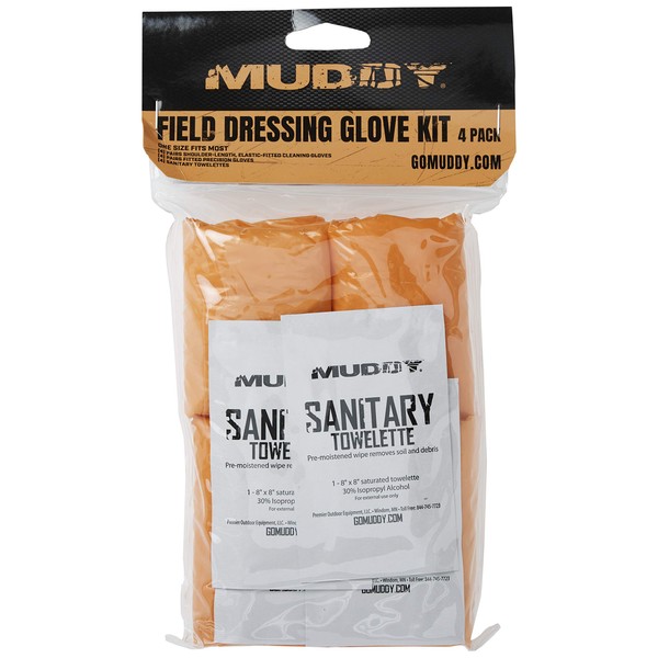 Muddy Treestands Field Dressing Glove Kit (Pack of 4) Black, One Size