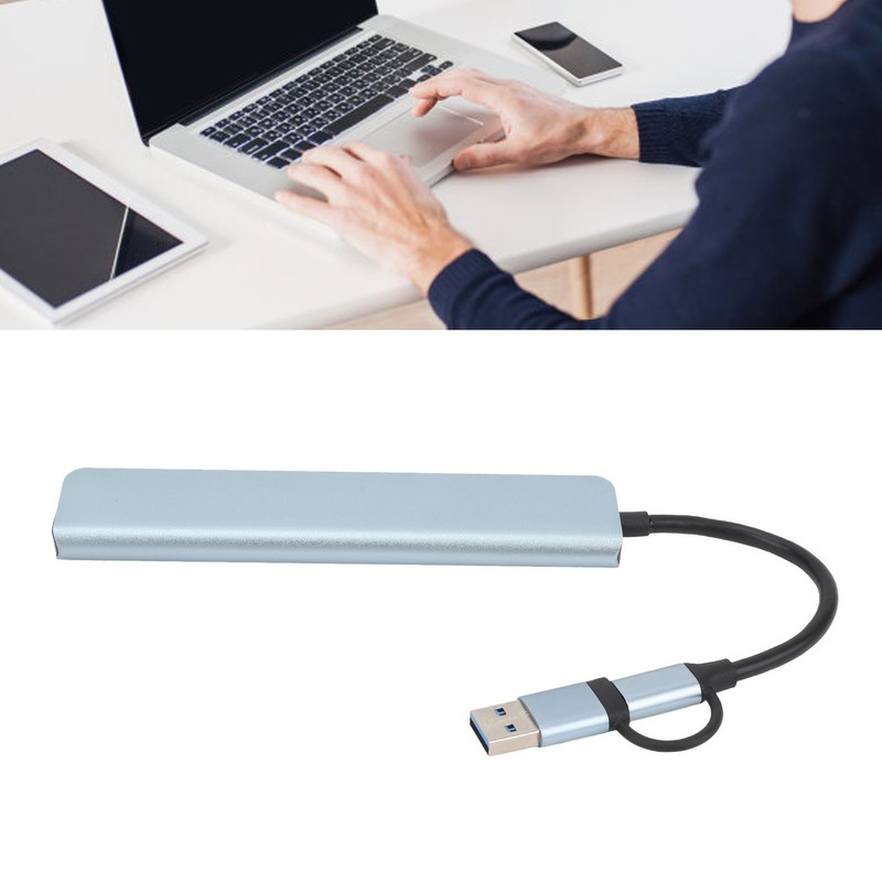 8 In 1 USB C Hub Aluminium Alloy with 1