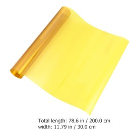 DOITOOL Color Correction Light Filter Sheet,78.6x11.8 Inches,Gel Light Filter Transparent Color Film Photo Lights Gel Filters for Photography Red Head Strobe Flashlight,Yelllow