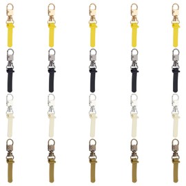 WEBEEDY 20 PCS Zipper Pull Replacement 4 Colors Rubber Handle with Detachable Zipper Head Zippers Tab Extension Repair for Luggage,Handbag,Purse,Clothes,Coat,2.6inch(Gold, Silver, Copper, Gunmetal)