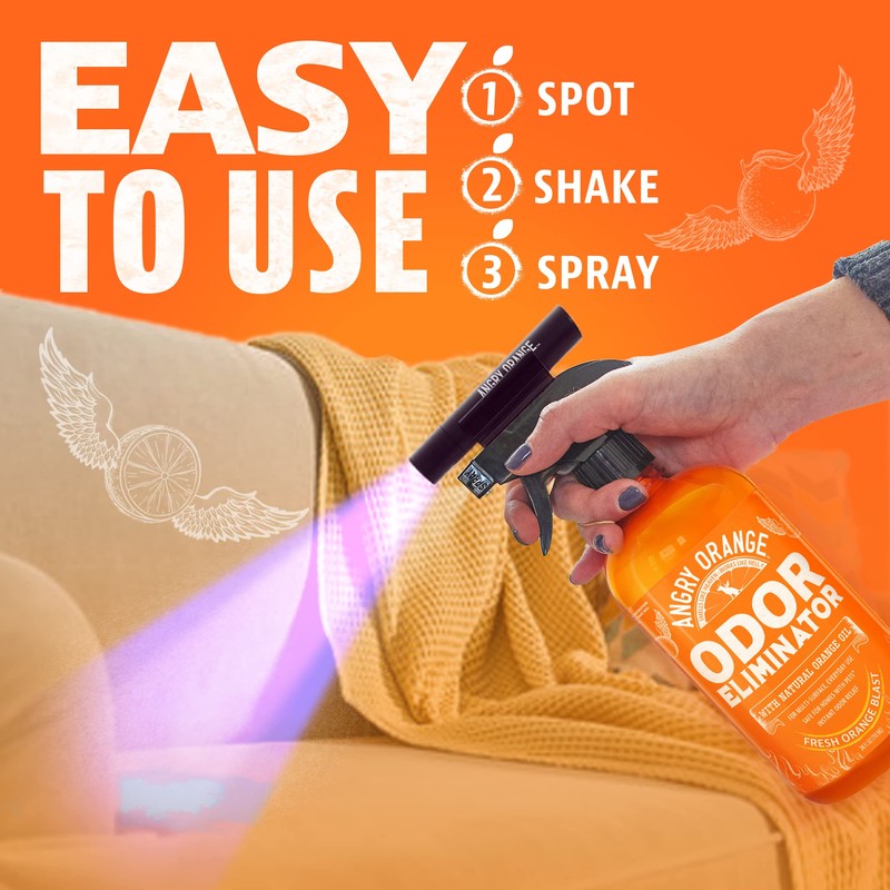 Angry Orange UV Flashlight - Portable LED Black Light for