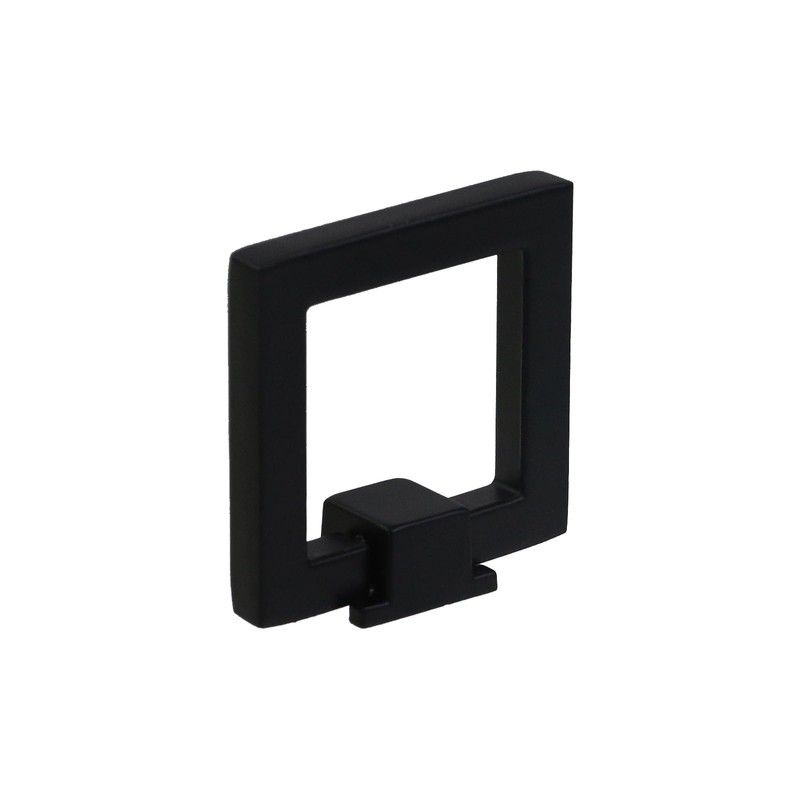 MY MIRONEY 6PCS Square Ring Pulls Handles Furniture Hardware Black