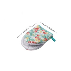 1 Pair Oven Gloves Heat Resistant- Kitchen Oven Mitts High Heat Resistant 500℉, Mini Oven Mits With Non-Slip Grip Surfaces And Hanging Loop For Bbq, Baking, Cooking And Grilling