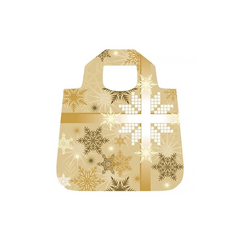 Envirosax Winter Bag 4 Gold Snowflake Eco Reusable Shopping Bag