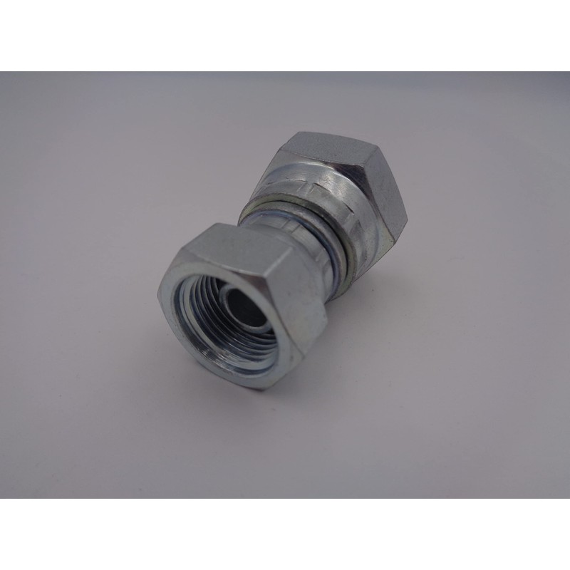 Hydraulic Female x Female Swivel 60 deg Straight Adapter BSP