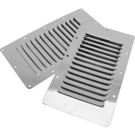 YaeMarine Stainless Steel 4-Pack 5" x 9" Stamped Louvered Vent Rectangular, Boat Marine Yacht Vent Cover Hardware Fitting