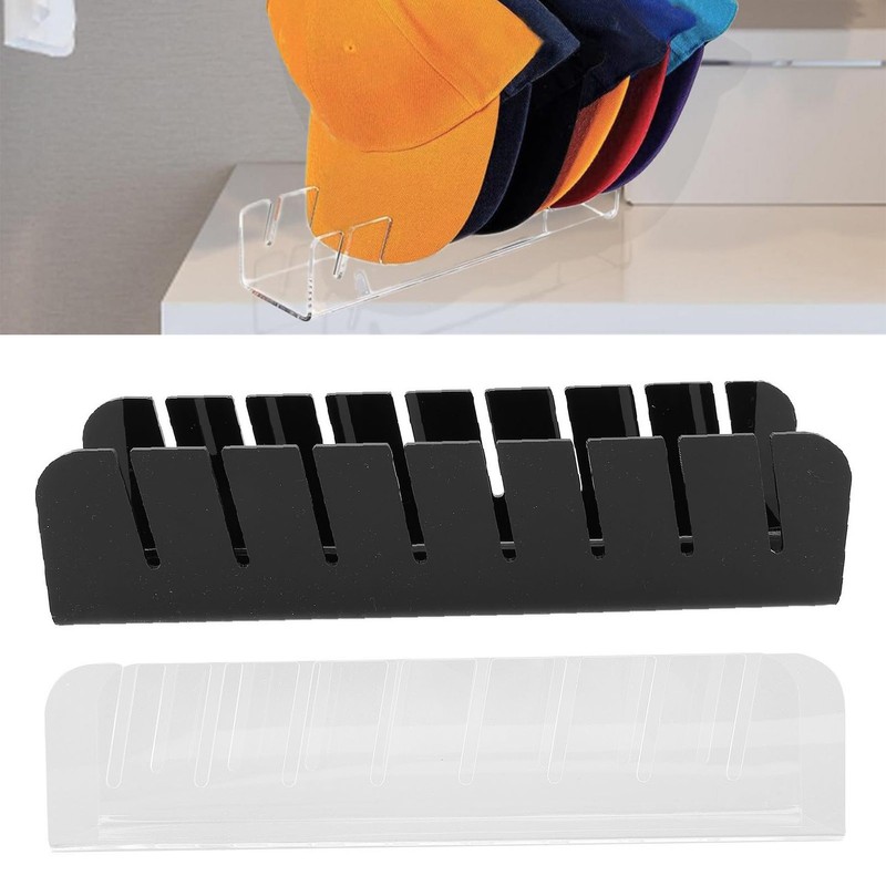 2PCS Set Baseball Cap Stand Acrylic Multifunctional Standing Hat Organizer