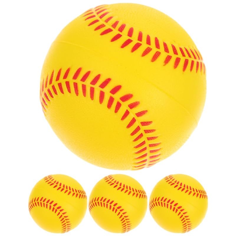 Outanaya 4pcs Sponge Baseball Foam Squeeze Ball Sports Training Ball