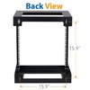 6U Wall Mount Rack Open Frame 19 Inch Server Equipment