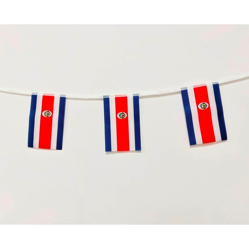 Pandiui23 Costa Rica Flag 40 Pack 35ft 5.5" x 8.25"