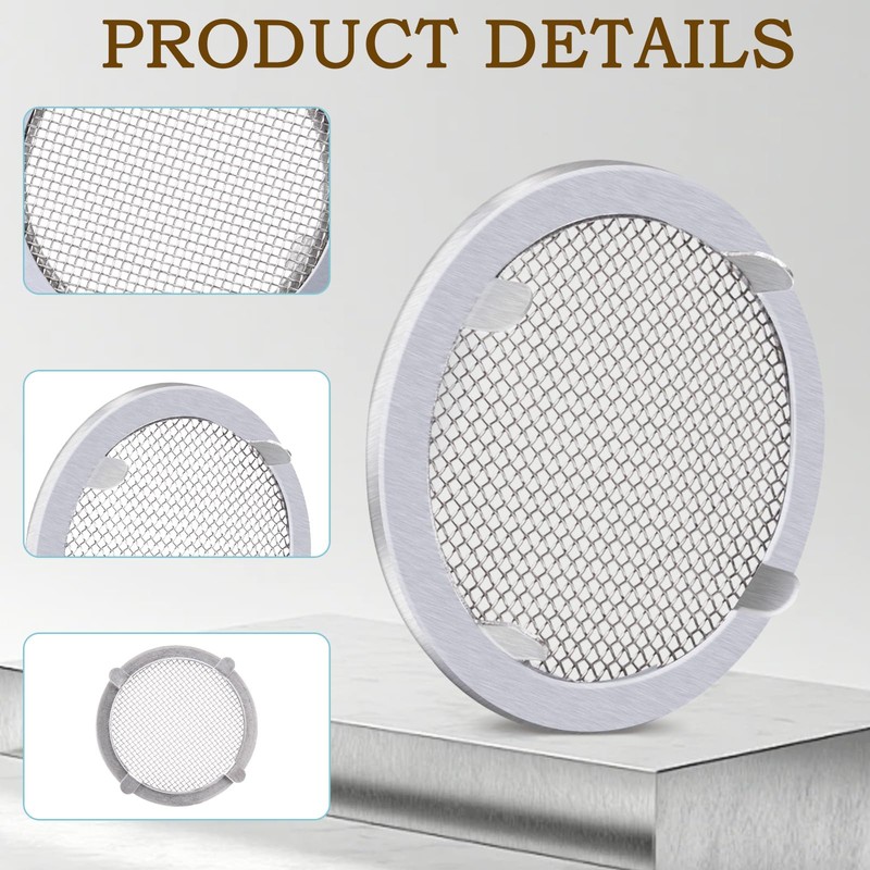 Circular Screen Vent Cover, Metal Mesh, 2-Inch Diameter,4-Pack