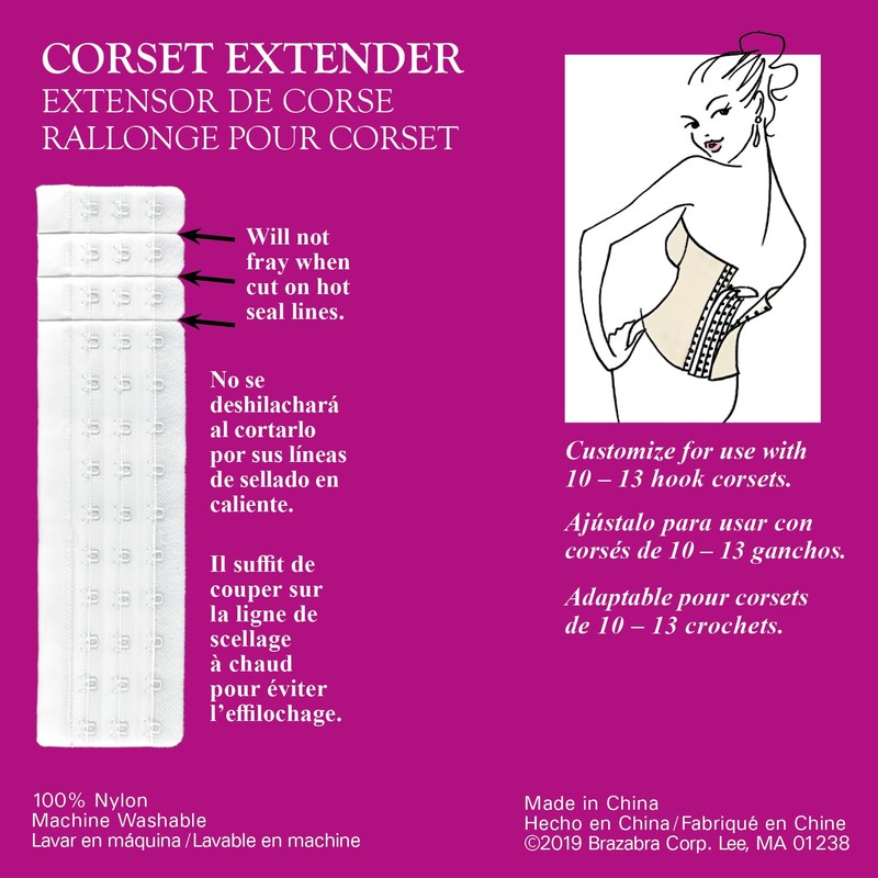 Braza Bustier Waist Cincher Extension Hook Corset Extender 1 Piece,