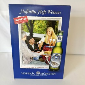 Hofbrau HB Hofbrauhaus Hefe Weizen Germany Beer Cardboard Table Tent Sign Banner