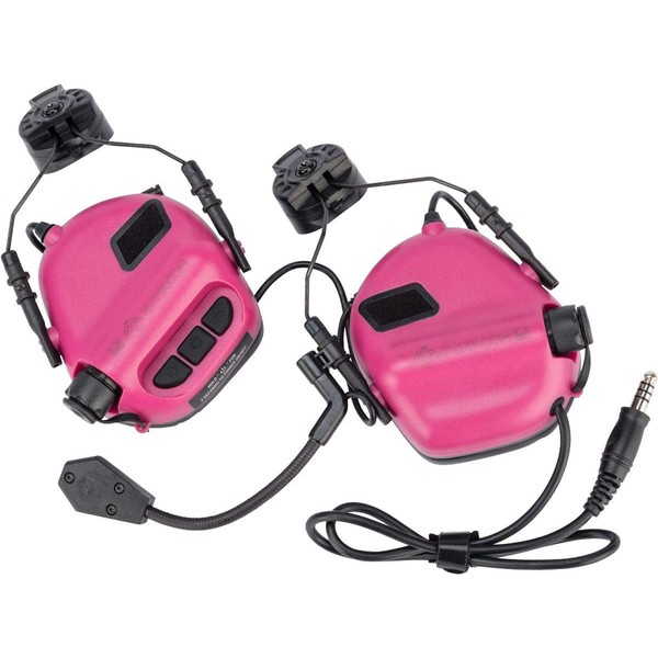 Earmor M32H MOD3 Tactical Communication Hearing Protector for ARC Fast MT Helmets (Color: Pink)