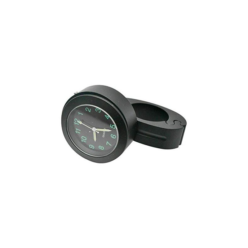 Riloer Motorcycle Handlebar Clock, Universal Aluminium Motorcycle Handlebar Clock Motorbike