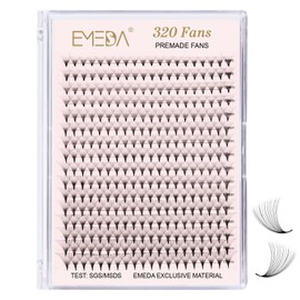 EMEDA 320 Fans Premade Lash Fans Pointy Thin Base XL Boxes Premade Fans Eyelash Extensions Stable D Curl Lash Extension Premade Fans Pre Fanned Volume Lash Extensions (20D-0.05-D-8-15mm)